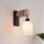 Brilagi - Nástěnné svítidlo WOOD GLASS 1xE27/60W/230V borovice/černá/bílá