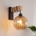 Brilagi - Nástěnné svítidlo WOOD GLASS 1xE27/60W/230V borovice/černá/kouřová hnědá