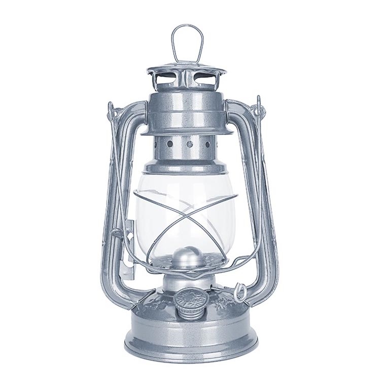 Brilagi - Petrolejová lampa LANTERN 24,5 cm stříbrná