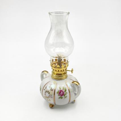 Brilagi - Petrolejová lampa MERLIN bílá/zlatá