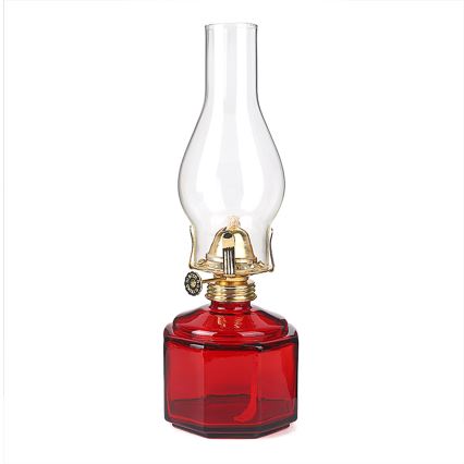 BRILAGI - Petrolejová lampa MERLIN červená