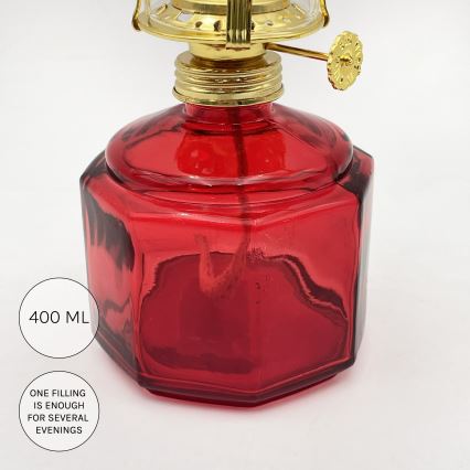 BRILAGI - Petrolejová lampa MERLIN červená