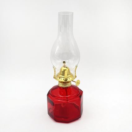 BRILAGI - Petrolejová lampa MERLIN červená