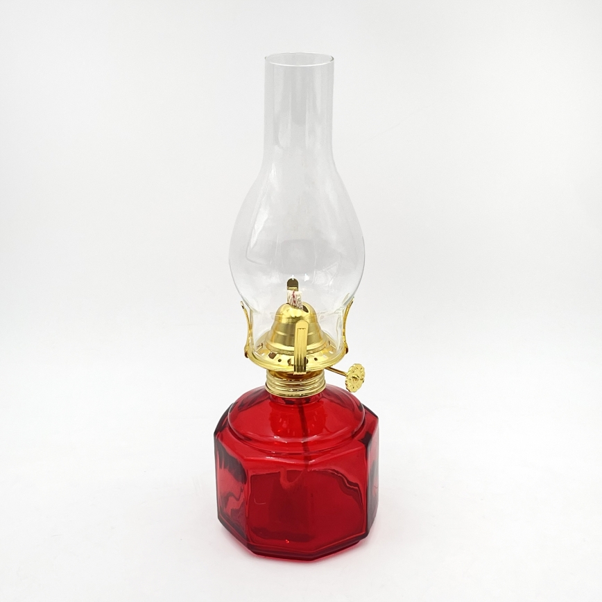 BRILAGI - Petrolejová lampa MERLIN červená