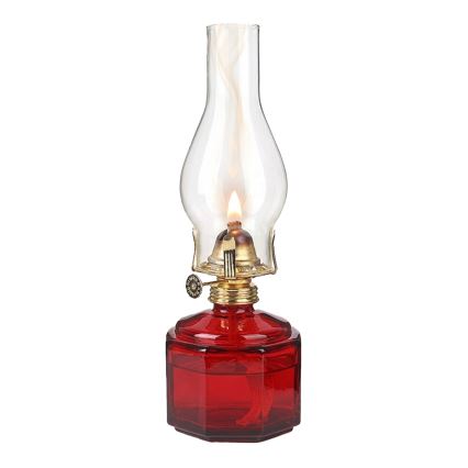 BRILAGI - Petrolejová lampa MERLIN červená