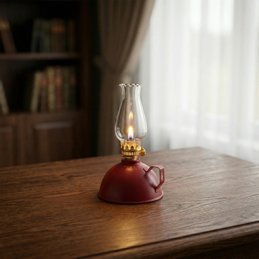 BRILAGI - Petrolejová lampa MERLIN červená