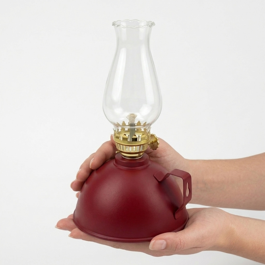 BRILAGI - Petrolejová lampa MERLIN červená