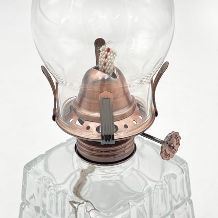 Brilagi - Petrolejová lampa MERLIN čirá/bronzová/patina