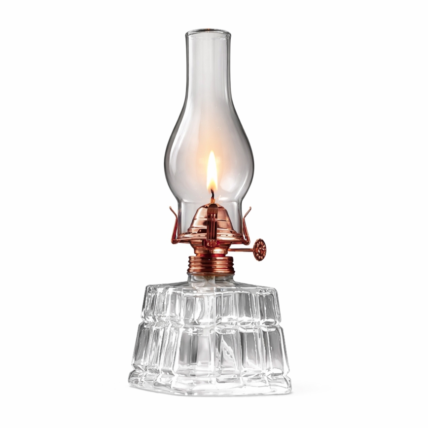 Brilagi - Petrolejová lampa MERLIN čirá/bronzová/patina