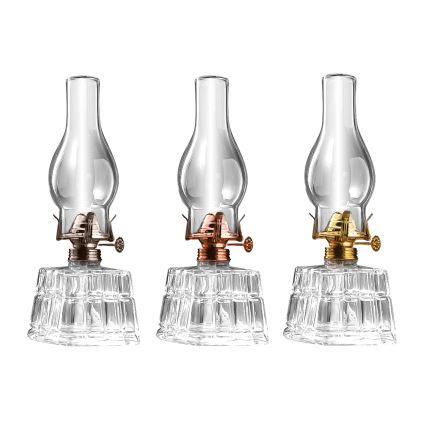 Brilagi - Petrolejová lampa MERLIN čirá/bronzová/patina