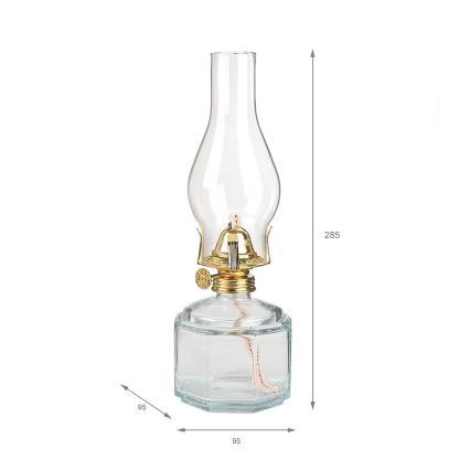 Brilagi - Petrolejová lampa MERLIN čirá