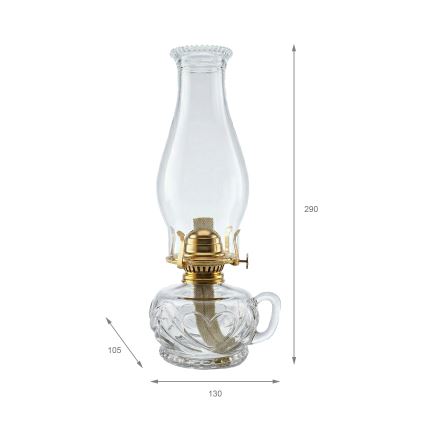 Brilagi - Petrolejová lampa MERLIN čirá