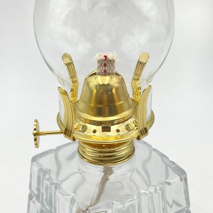 Brilagi - Petrolejová lampa MERLIN čirá/zlatá
