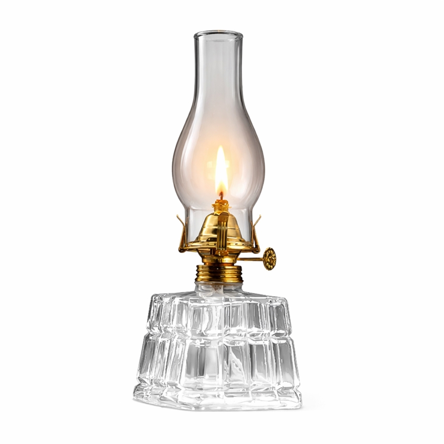 Brilagi - Petrolejová lampa MERLIN čirá/zlatá