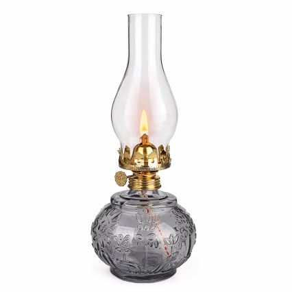Brilagi - Petrolejová lampa MERLIN kouřová/šedá