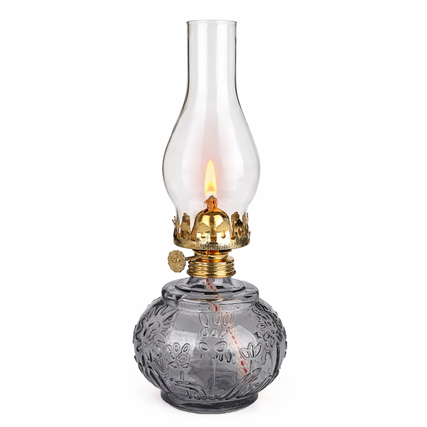 Brilagi - Petrolejová lampa MERLIN kouřová/šedá