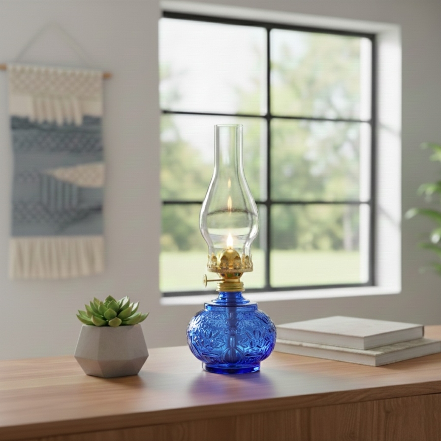 Brilagi - Petrolejová lampa MERLIN modrá