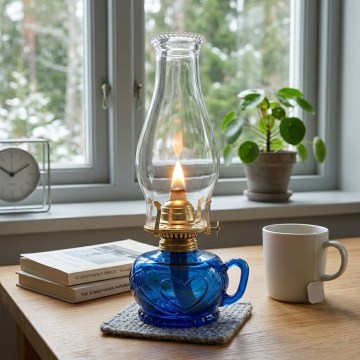 Brilagi - Petrolejová lampa MERLIN modrá