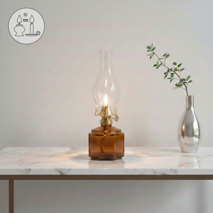 Brilagi - Petrolejová lampa MERLIN oranžová