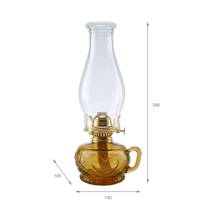 BRILAGI - Petrolejová lampa MERLIN oranžová