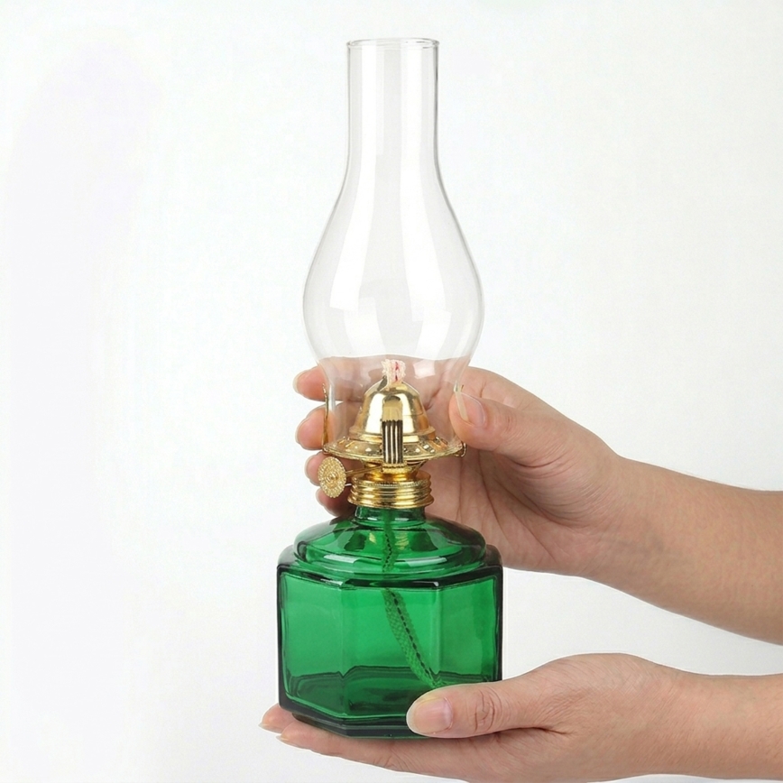 Brilagi - Petrolejová lampa MERLIN zelená