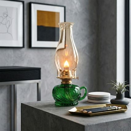 Brilagi - Petrolejová lampa MERLIN zelená