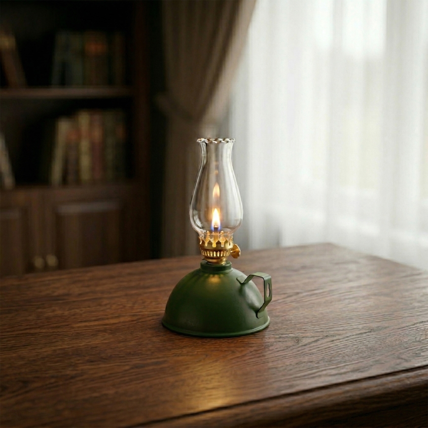 BRILAGI - Petrolejová lampa MERLIN zelená