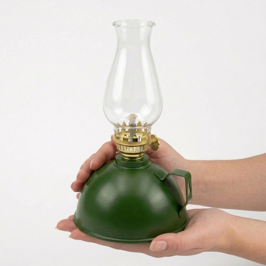BRILAGI - Petrolejová lampa MERLIN zelená