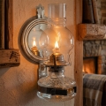Brilagi - Petrolejová lampa se zrcadlem MERLIN černý chrom