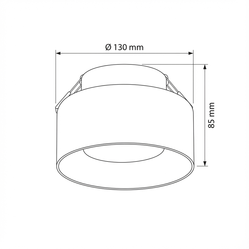 Brilagi - Podhledové svítidlo AURA LUX 1xGX53/30W/230V pr. 13 cm černá/kouřová