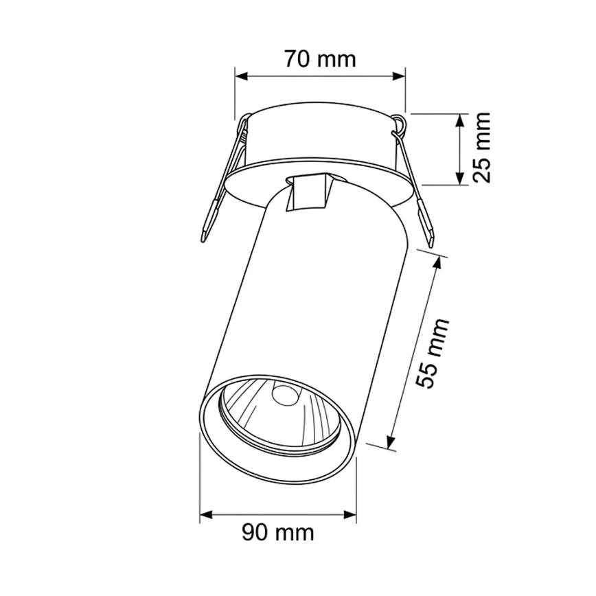 Brilagi - Podhledové svítidlo SELE 1xGU10/30W/230V černá