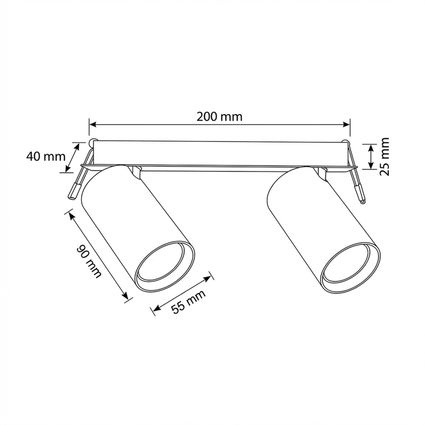 Brilagi - Podhledové svítidlo SELE 2xGU10/30W/230V bílá