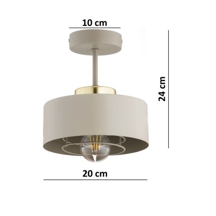 Brilagi - Přisazený lustr 1xE27/60W/230V béžová/zlatá