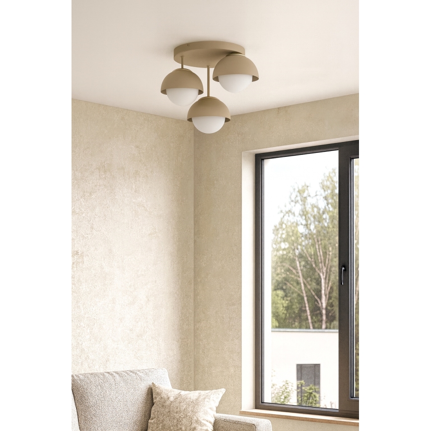 Brilagi - Přisazený lustr 3xE27/60W/230V béžová/zlatá