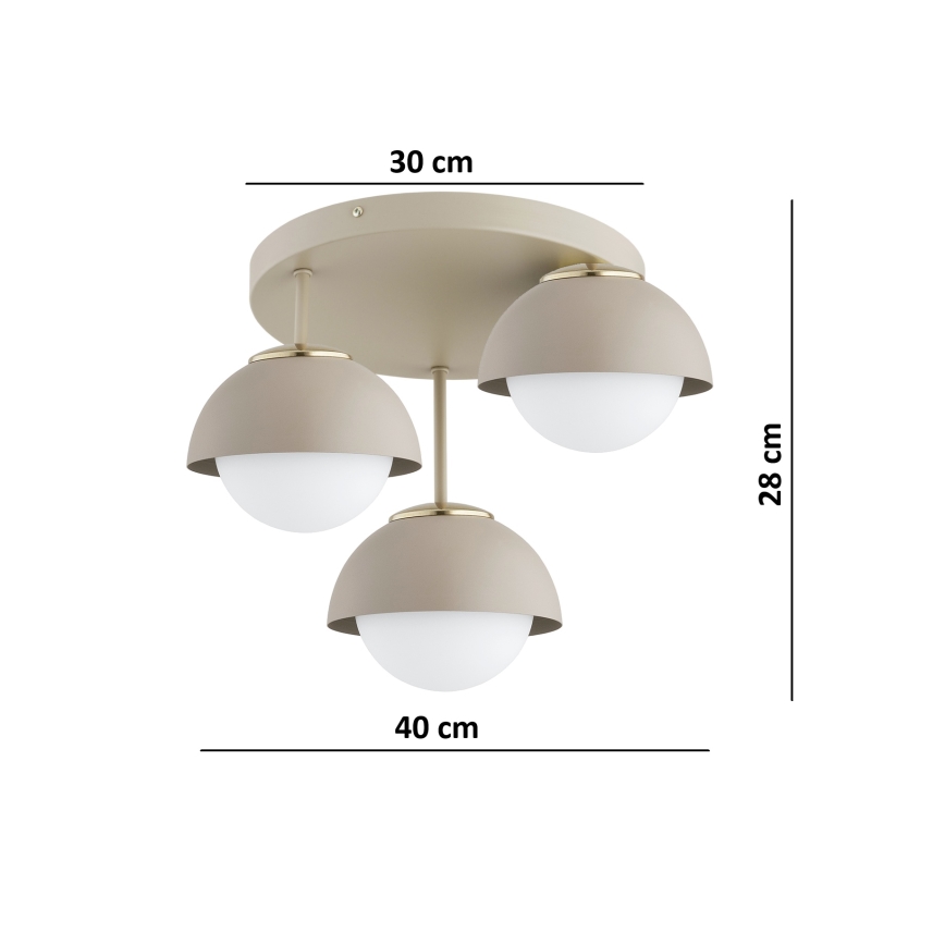 Brilagi - Přisazený lustr 3xE27/60W/230V béžová/zlatá