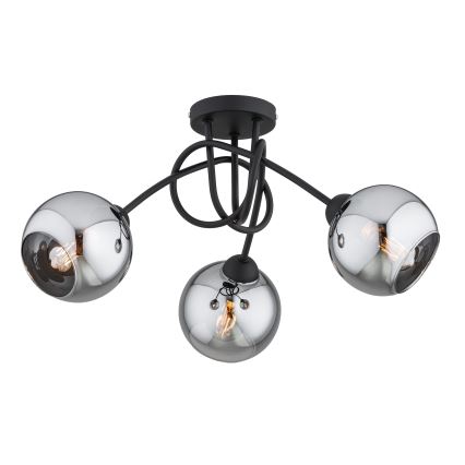 Brilagi - Přisazený lustr 3xE27/60W/230V černá/kouřová šedá