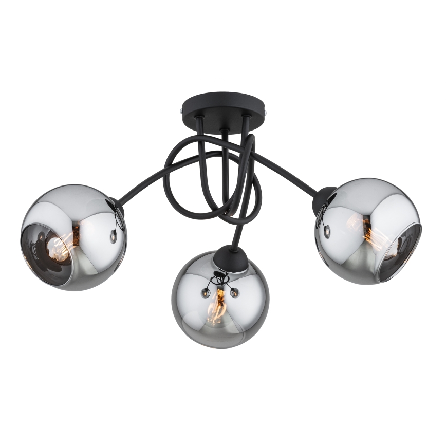 Brilagi - Přisazený lustr 3xE27/60W/230V černá/kouřová šedá