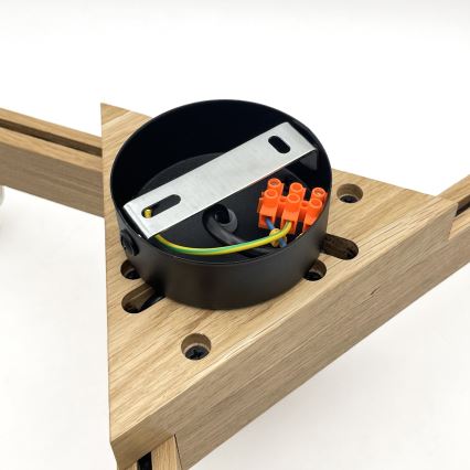 Brilagi - Přisazený lustr ANTHONY 3xE14/40W/230V dub/bílá