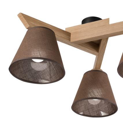 Brilagi - Přisazený lustr ANTHONY 3xE14/40W/230V dub/hnědá