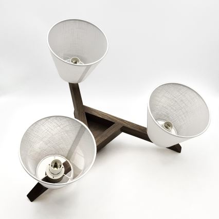 Brilagi - Přisazený lustr ANTHONY 3xE14/40W/230V dub ořech/bílá