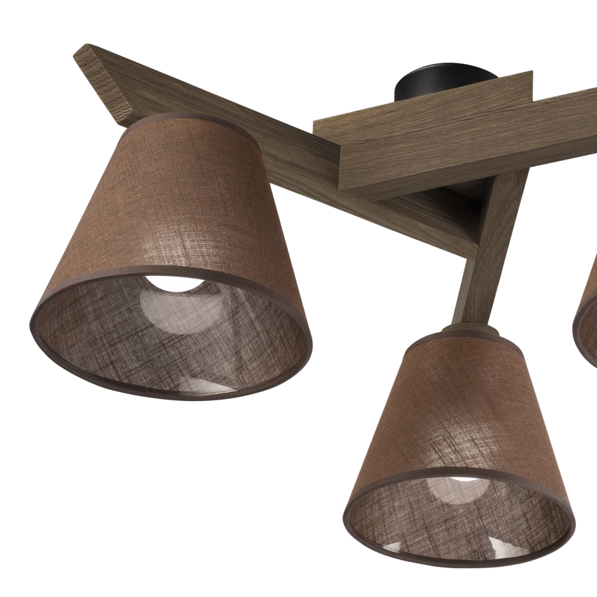 Brilagi - Přisazený lustr ANTHONY 3xE14/40W/230V dub ořech/hnědá