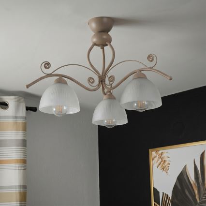 Brilagi - Přisazený lustr ANTICO MODERN 3xE27/60W/230V béžová