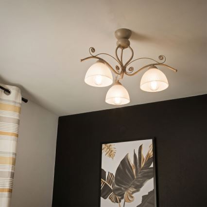 Brilagi - Přisazený lustr ANTICO MODERN 3xE27/60W/230V béžová