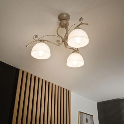 Brilagi - Přisazený lustr ANTICO MODERN 3xE27/60W/230V béžová