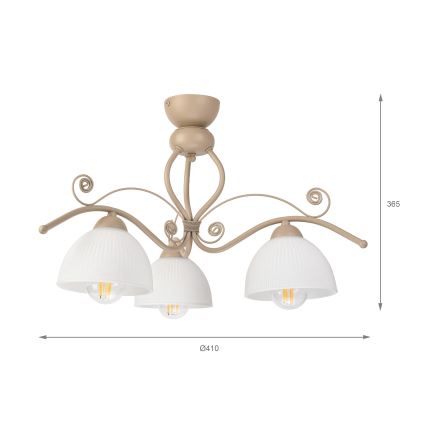 Brilagi - Přisazený lustr ANTICO MODERN 3xE27/60W/230V béžová