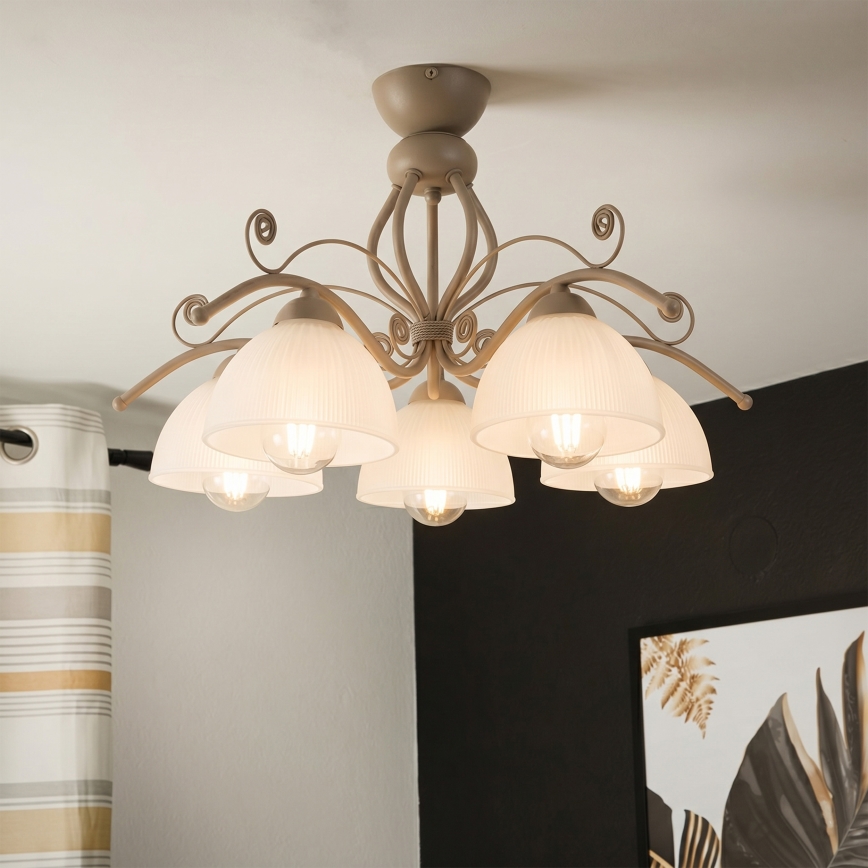 Brilagi - Přisazený lustr ANTICO MODERN 5xE27/60W/230V béžová