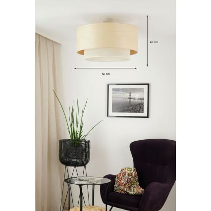 Brilagi - Přisazený lustr ARIZONA BOHO 1xE27/15W/230V pr. 60 cm béžová