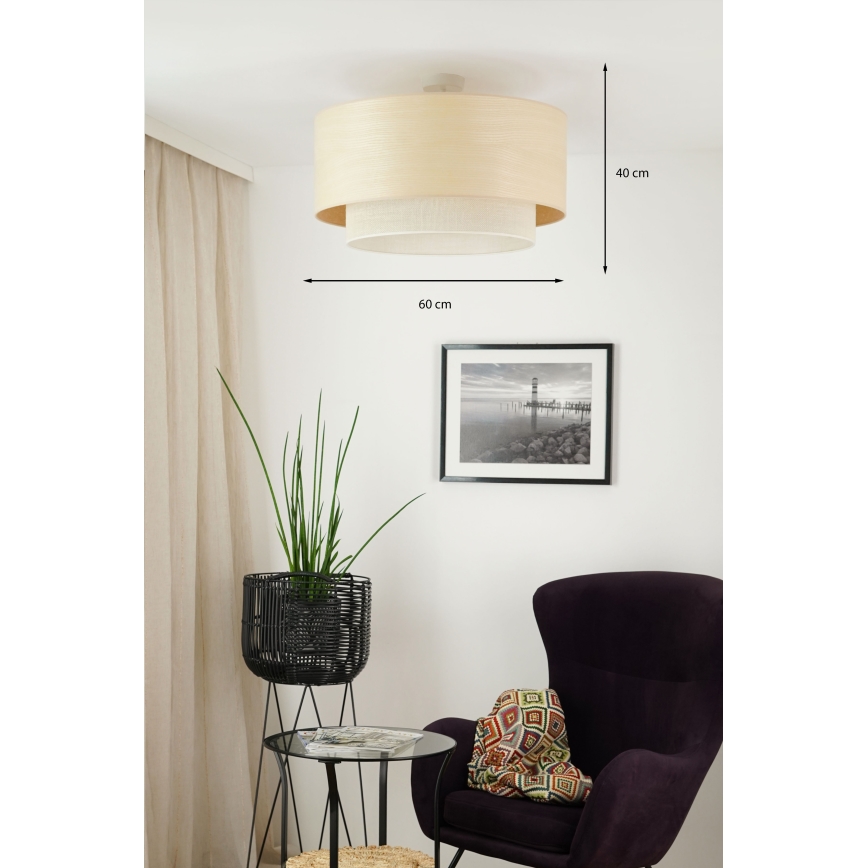 Brilagi - Přisazený lustr ARIZONA BOHO 1xE27/15W/230V pr. 60 cm béžová