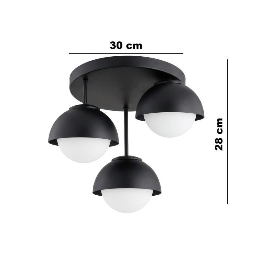 BRILAGI - Přisazený lustr COSMO 3xE27/60W/230V černá