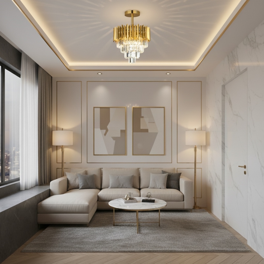 Brilagi - Přisazený lustr CRISTAL 5xE14/40W/230V pr. 43 cm